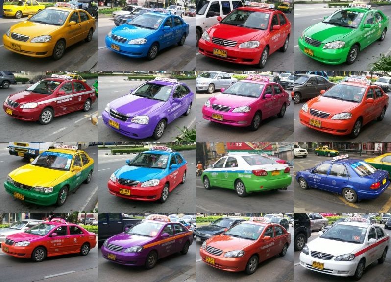 Are there differences between hotel provided transportation and public taxis in Thailand? 3