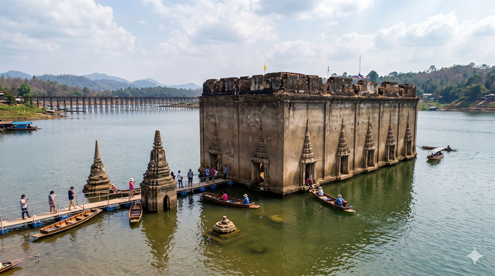 Sail into the Mystery: Explore Sangkhlaburi’s 'Sunken Temple' & Experience Off-the-Grid Luxury at River Kwai Jungle Rafts 2